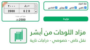 الثمن فوق المليون.. لن تصدق سعر لوحة سيارة في مزاد أبشر للوحات