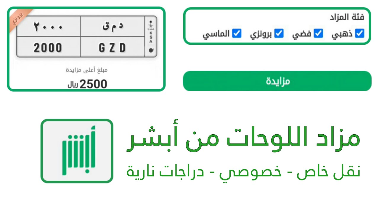 الثمن فوق المليون.. لن تصدق سعر لوحة سيارة في مزاد أبشر للوحات