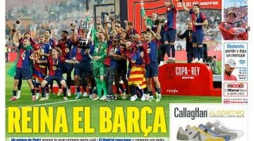 صحف إسبانيا تحتفي بتتويج برشلونة بكأس الملك: “البارسا يحكم” –  سبق 24