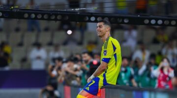 تفاعل صغيرة رونالدو مع هدف والدها في مباراة النصر ويوكوهاما- فيديو 