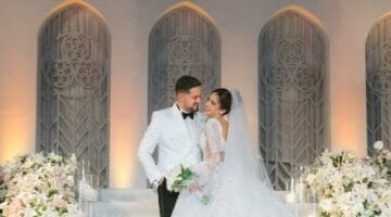 أنيقة ورقيقة.. استوحى إطلالتك فى ليلة العمر من حفل زفاف الفنانة رنا رئيس –  سبق 24