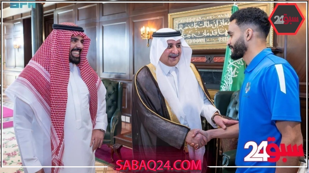 أمير تبوك يستقبل نادي نيوم بمناسبة تتويجه بلقب دوري يلو
