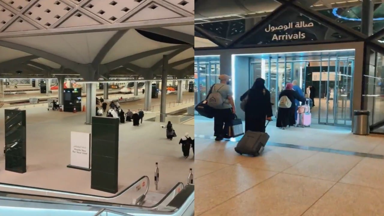 وصول الحجاج إلى المدينة المنورة عبر قطار الحرمين السريع في فيديو يوثق اللحظات