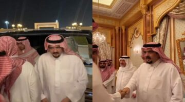 وصول الأمير عبدالعزيز بن فهد لمقر عزاء جدته هيا العساف يثير تفاعلًا واسعًا