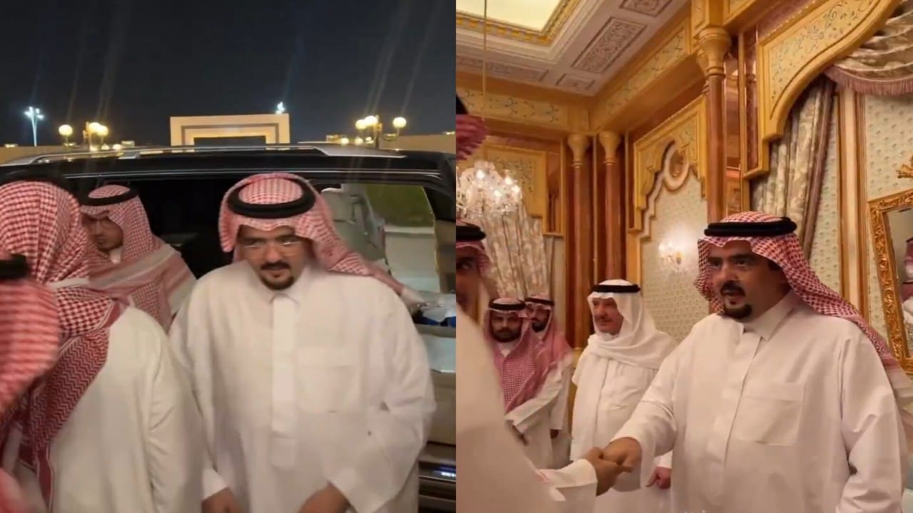 وصول الأمير عبدالعزيز بن فهد لمقر عزاء جدته هيا العساف يثير تفاعلًا واسعًا