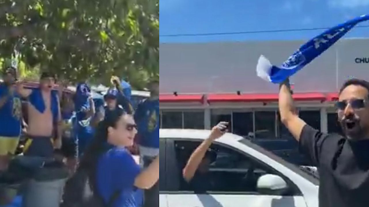 مشجع هلالي يرفع شعار الزعيم وسط جماهير بوكا جونيورز ويشعل المدرجات – فيديو
