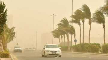 رياح نشطة في تبوك اليوم بسرعة تصل إلى 49 كم/ساعة وتحذيرات الأرصاد