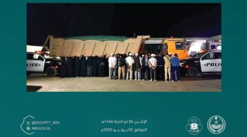 أمن الحج يضبط 3 مواطنين حاولوا تهريب 108 مخالفين إلى مكة المكرمة