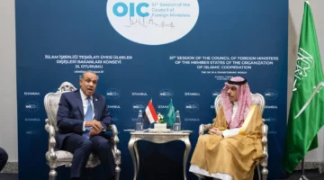 فيصل بن فرحان يناقش تطورات الأوضاع الإقليمية مع وزير الخارجية المصري